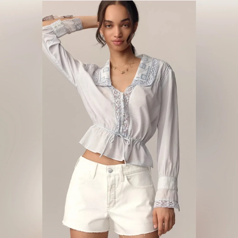 NWT Pilcro By Anthropologie White Shorts Size: 30 / US women's 10 - Picture 2 of 7